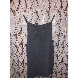 Grey tank crop top